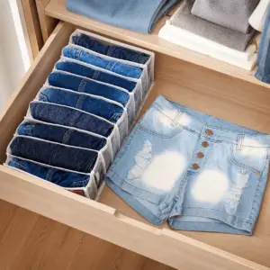 Colmeia Organizadora c/ viés p/ Short jeans - 6 espaços